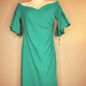 Calvin Klein Ruched Midi Length Dress